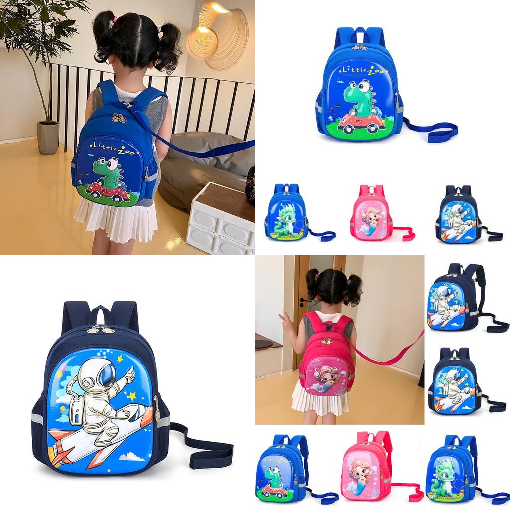 Adorable Cartoon Hard Shell Backpack For Kids With Playful Designs In Blue And Pink