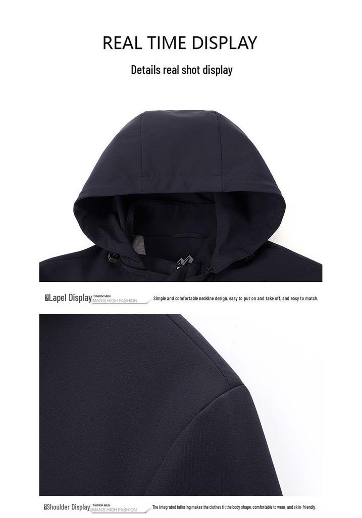 2025 Fall New Style Men's Jacket with Removable Hood - Casual Dad Coat