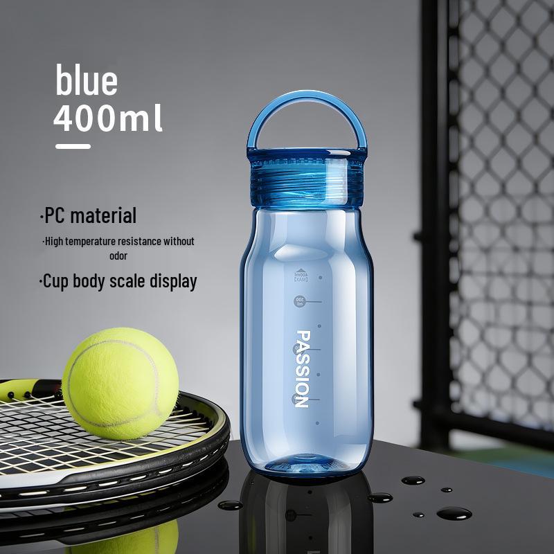 Custom Logo Fitness Sports Water Cup - Food Grade PC with Portable Handle 400ml