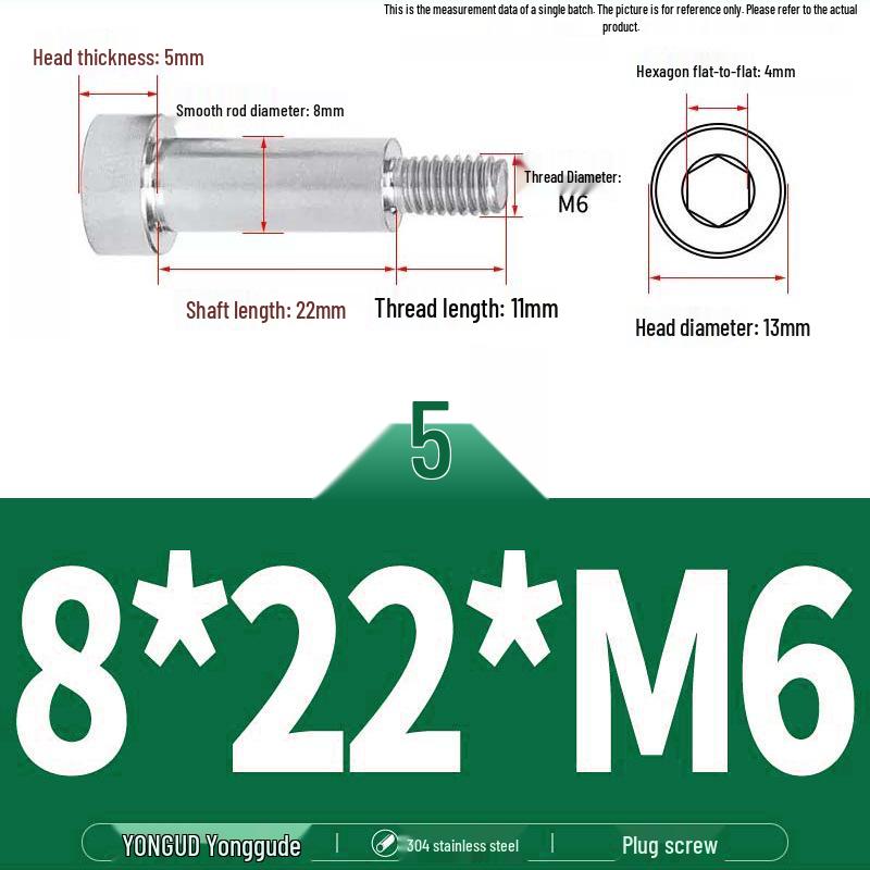 304 Stainless Steel Hex Socket Shoulder and Step Screw Set
