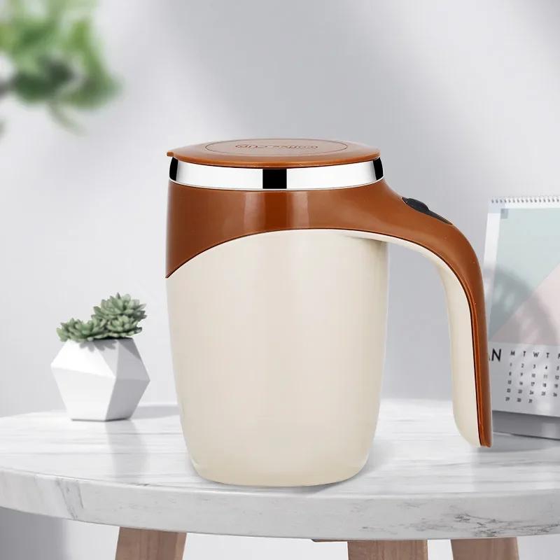 Automatic Stirring Magnetic Mug Portable Coffee Electric Stirring Stainless Steel Water Cups USB Rechargeable Thermal Drink Cup