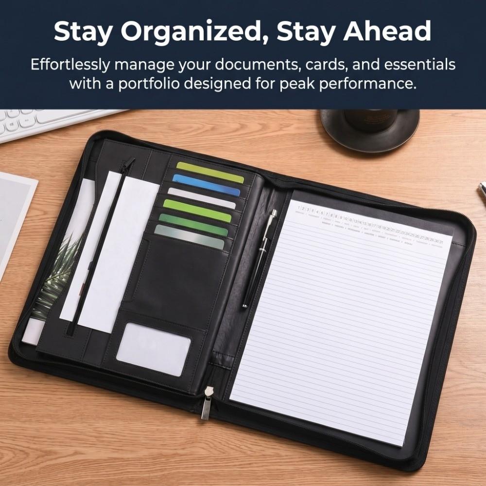 Waterproof Padfolio A4 Business Folder Briefcase Office Supplies Document Organizer Meeting