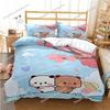 Home Textile Cartoons Bubu Dudu Cover Duvet Cover Pillow Case Boy Girl Polyester Bedding Set King Queen Twin Size Luxury Gift963