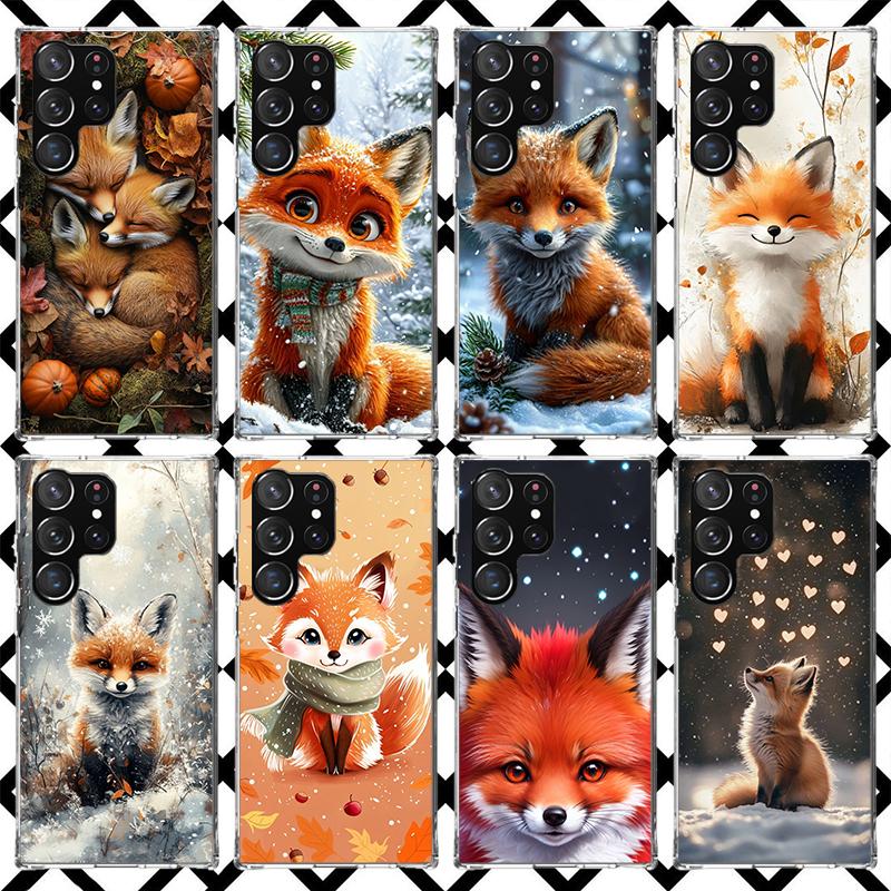 Animal Fox Phone Case for Samsung Galaxy S26 S25 Edge S24 S23 Ultra S22 Plus S21 FE S20 + Soft Cover Print Fundas Galaxy S25 S24