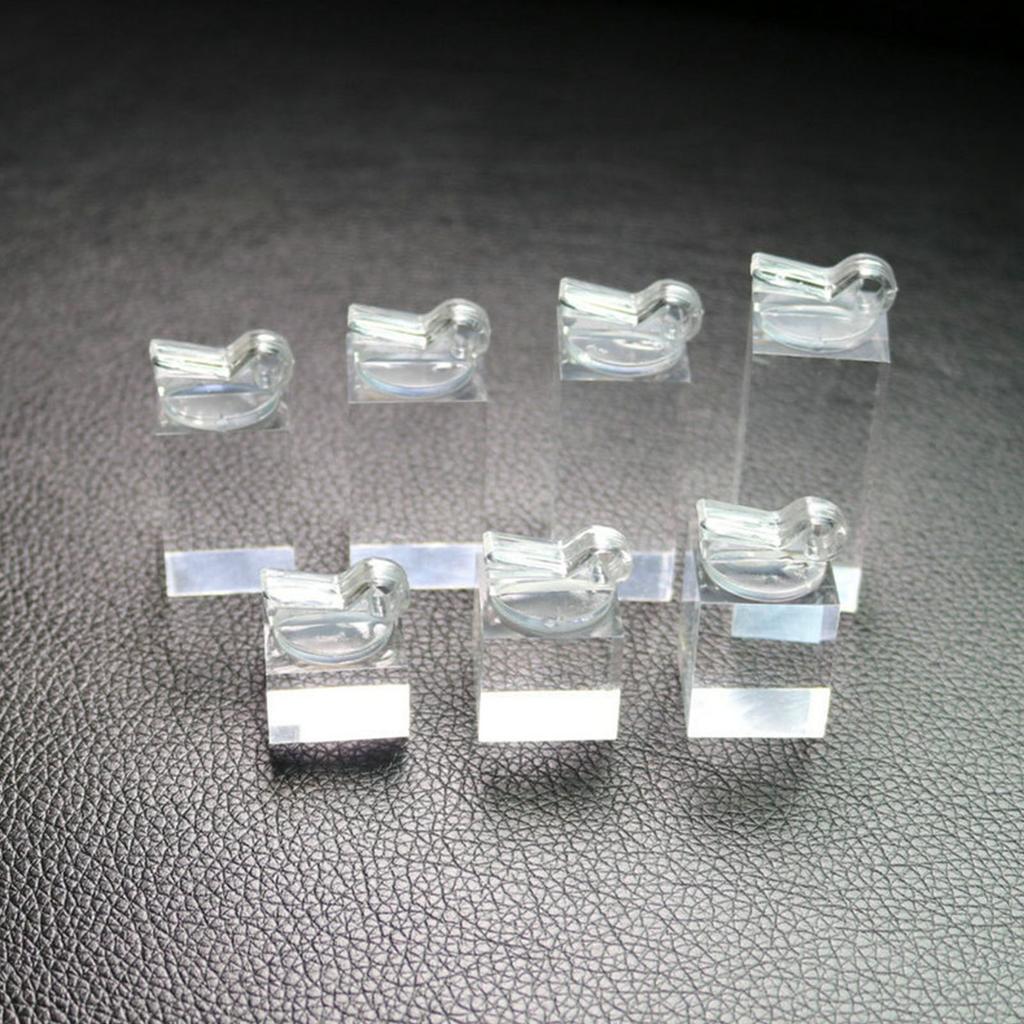7Pcs Multipurpose Acrylic Rings Display Stand Set for Jewelry Photography and Ornament Presentation In Elegant Color
