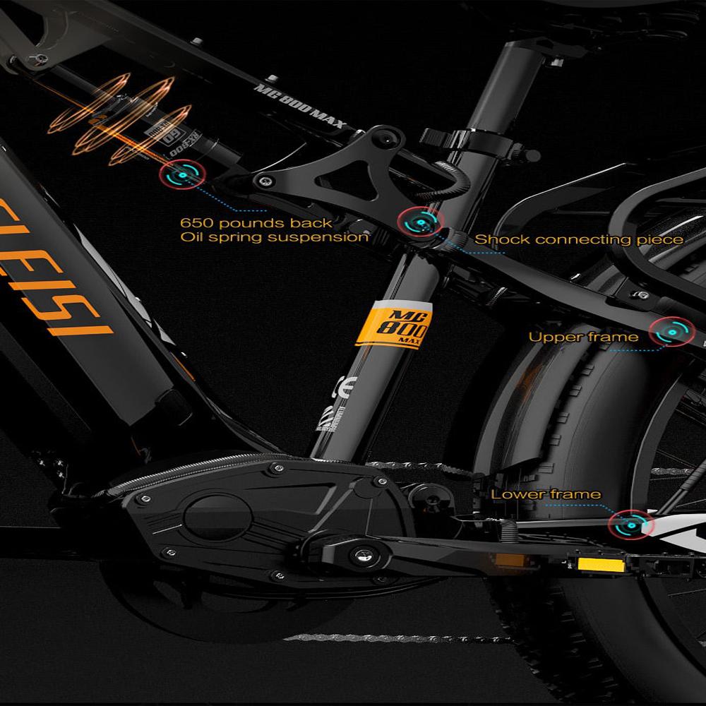 Bicicletta Elettrica Adulto Lankeleisi 26" 1000Wx2 Motore Ebike All-Terrain Velocità Massima 48Km/h 48V 20AH Autonomia Massima 130Km MG800 Max