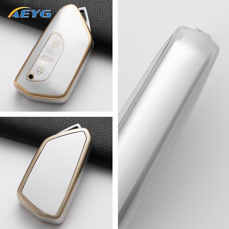Soft Tpu Car Key Case Cover Shell Fob For Vw Volkswagen Golf 8 Mk8 Id3 Id.4 Cupra Skoda Octavia A8 Seat Leon Mk4 Accessories
