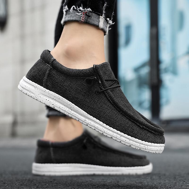 Herren Freizeit Canvas Schuhe Herren Slipper Atmungsaktive Slip On Flats Männliche Vulkanisierte Schuhe Fahrschuhe Übergröße 47 Laufschuh