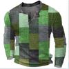 Maglietta vintage a maniche lunghe da uomo con stampa DTG 3D