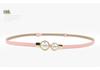 Pearl Black Leather Waist-Cinching Belt for Women - Stylish and Versatile Thin Waistband