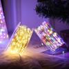 Remote-Control Starry Christmas Tree Lights: Green Wire & Copper Star String Garland