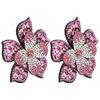 2Pcs Crystal Diamond Patches Appliques Stickers Flower Clothing Shoes Decoration DIY AccessoryPink