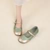 2026 Ladies Autumn New Fashion Square Toe Flat Soft Women Mary Jane Shoes Retro Printed Women Ballet Shoes Zapatillas Mujer