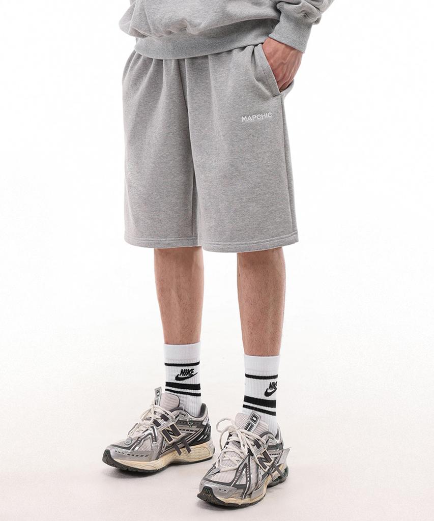 Maebsikeu Basic Wide Sweat Shorts_Gray