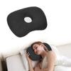 Ergonomic Curved Side Sleeping Pillow Cotton Filling Pillow with Ear Hole  for Ear Pain Relief