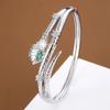 Personality Animal Snake-Shaped Design Synthetic Zirconia Women's Bracelet for Banquet Gift Jewelry Accessories