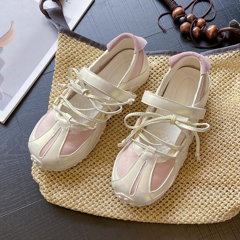 Ballet functional style Mary Jane de training shoes women's summer new soft-soled versatile casual sports board shoes retro Forrest Gump shoes