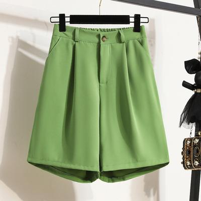 Plus Size Sommer Mini Shorts Damen Hohe Taille Modis Lässige Lose Plissee Damenhose Weites Bein Frau A-Linie Blazer Anzug Kurz
