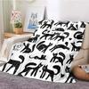Cute Cat Series Printed Blanket for Sofa Bed Travel Camping Living Room Office Conditioning Blanket for All Seasons Gifts