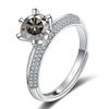 Bague Ringen Luxury D Color 1 Carat Moissanite Diamond Ring Female S925 Sterling Silver Fine Jewelry For Wedding Adjustable Size