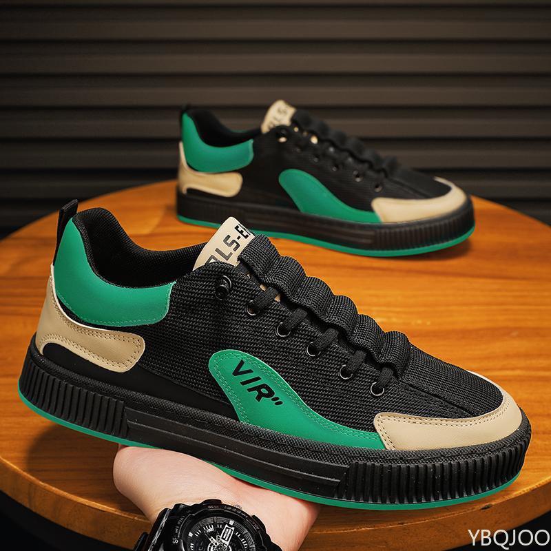 Spring Men's New Breathable Canvas Trendy Versatile Sports and Leisure Board Shoes Anti Slip Thick Soled Vulcanized Men's Shoes