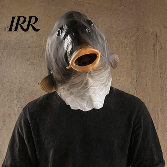 Unique Prank Gift for Adults Funny Fish Head Mask, Realistic Latex Carp Cosplay Prop, Animal Interactive Live Broadcast Mask Party Prank, Trick