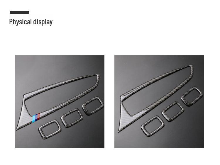 14-17 BMW X3/X4 F25/F26 Naklejka Ozdobna na Przełącznik Okna z Włókna Węglowego