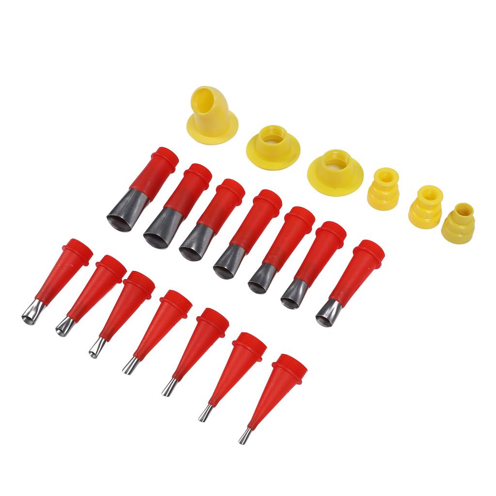 20 Stück Set Dichtungsdüsen Wiederverwendbare Edelstahl Dichtungsdüsen Applikatoren mit 6 Stück Verbindung