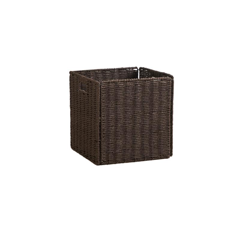 Foldable Large Capacity Imitation Wicker Rattan Storage Basket & Toy Organizer