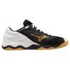 Mizuno Wave Medal 7 Table Tennis Shoes, Stability, Cushioning, and Responsiveness, White/Black/Gold, Size 24.0 cm, 2E