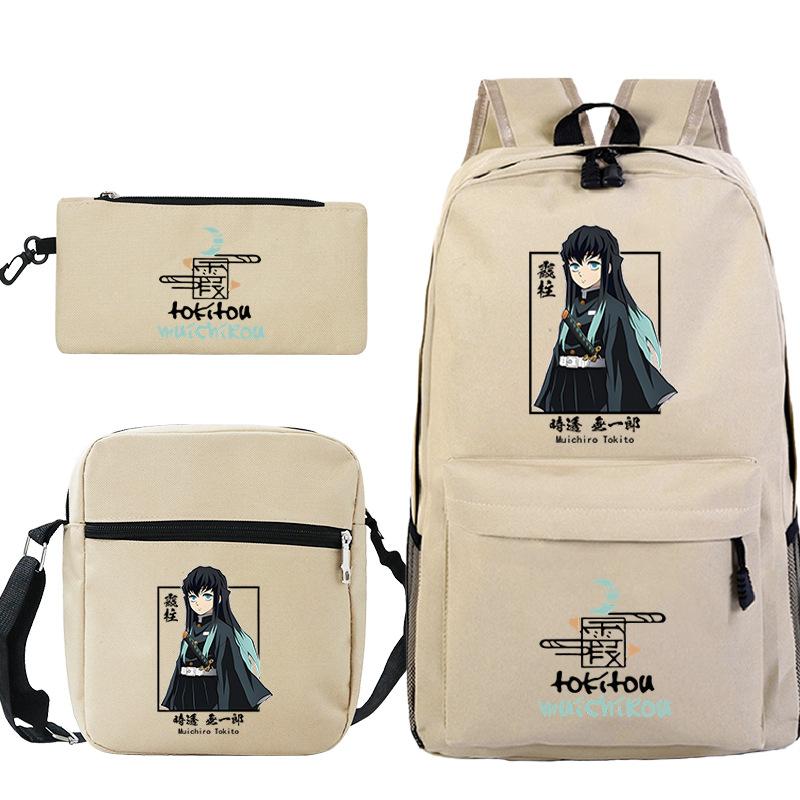 Demon Slayer Ghost Annihilation Blade Primary School Bag New Pencil Case Stationery Set