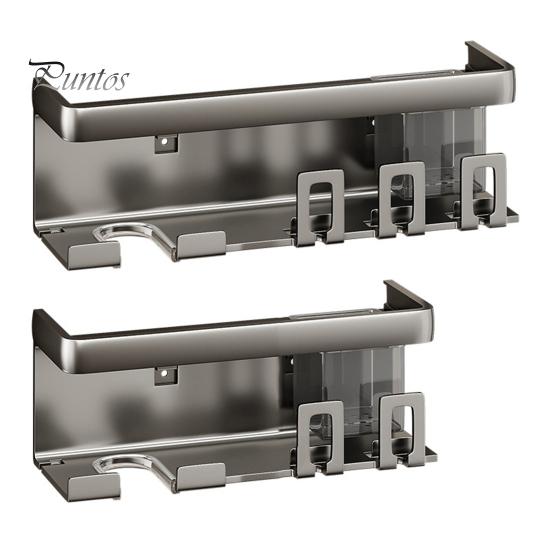 Hair Dryer Holder with Toothbrush Toothpaste Organizer Strong Load-bearing Easy To Install Wall Mount Blower Holder Shelf