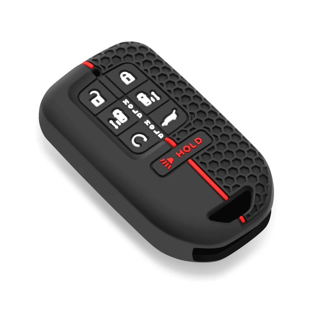 

7 Buttons Silicone Remote Control Car Keyless Smart Key Fob Case Cover For Honda Civic Accord Pilot Crv