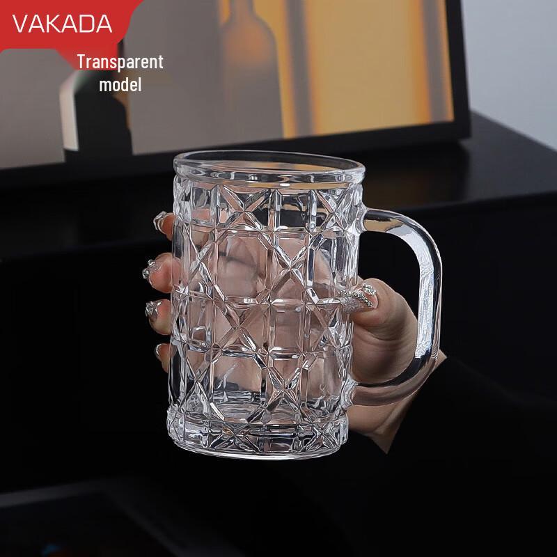 VAKADA Diamond Pattern Glass Beverage Cup