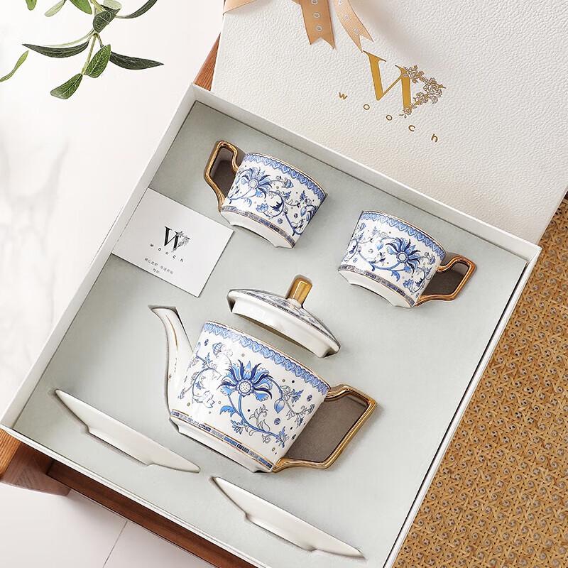 WOOCH Blue and White Rhyme Ceramic Tea Set