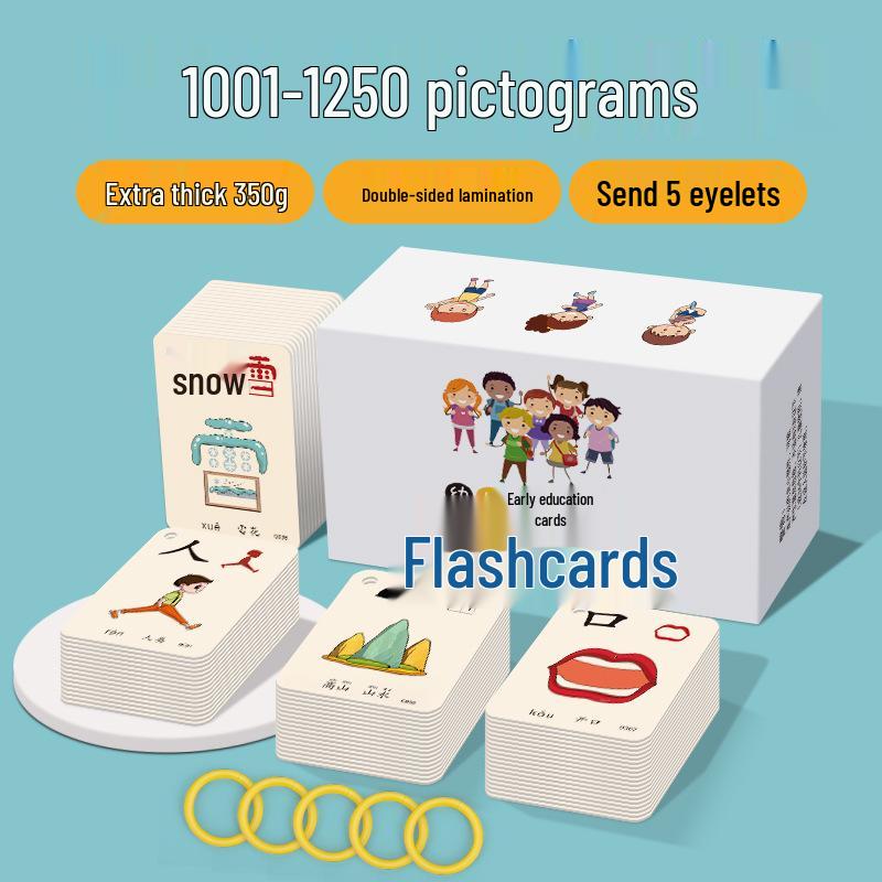 Kindergarten Literacy Cards: 3000 Pictographic Chinese Characters for Children s Learning, Full Set of 2676 Cards
