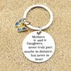 Mother Daughter Butterfly Stainless Steel Keychain Warm Family Design Fashion Pendant Practical Mother's Day Gift