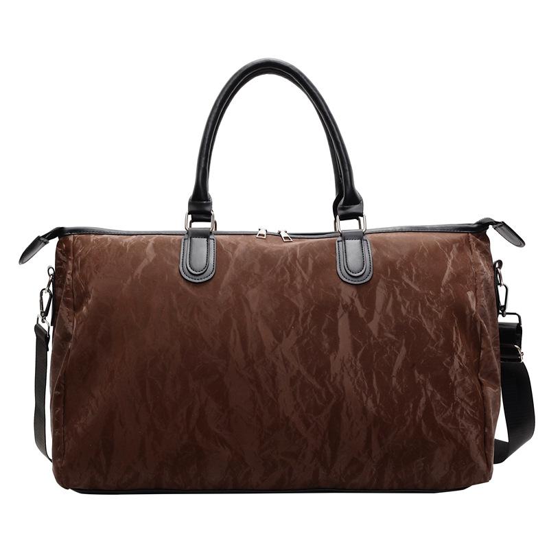 

Дорожная сумка на короткие расстояния Большая вместительная сумка через плечо Легкая фитнес-сумка коричневый