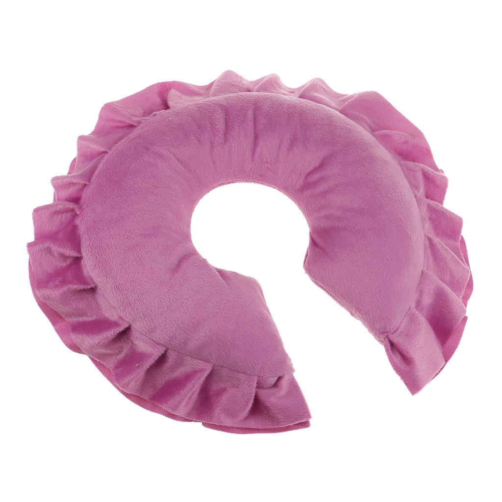 Travel Neck Pillow Ergonomic Face Cradle Cushion Soft Polyester Headrest Pillow for Camping Office and Airplane Rest