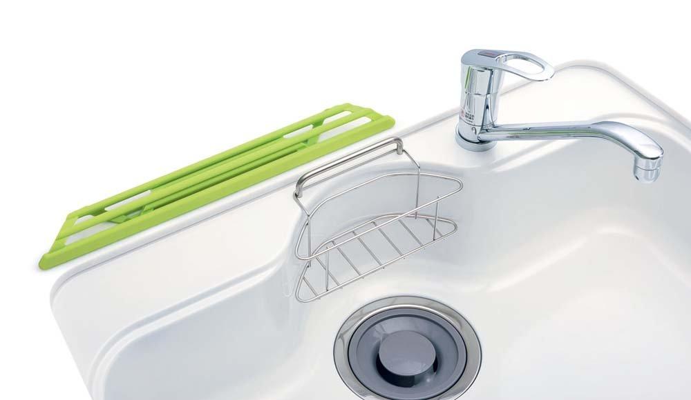 Spinning Silicone Triangular Drainer, Green, 75925