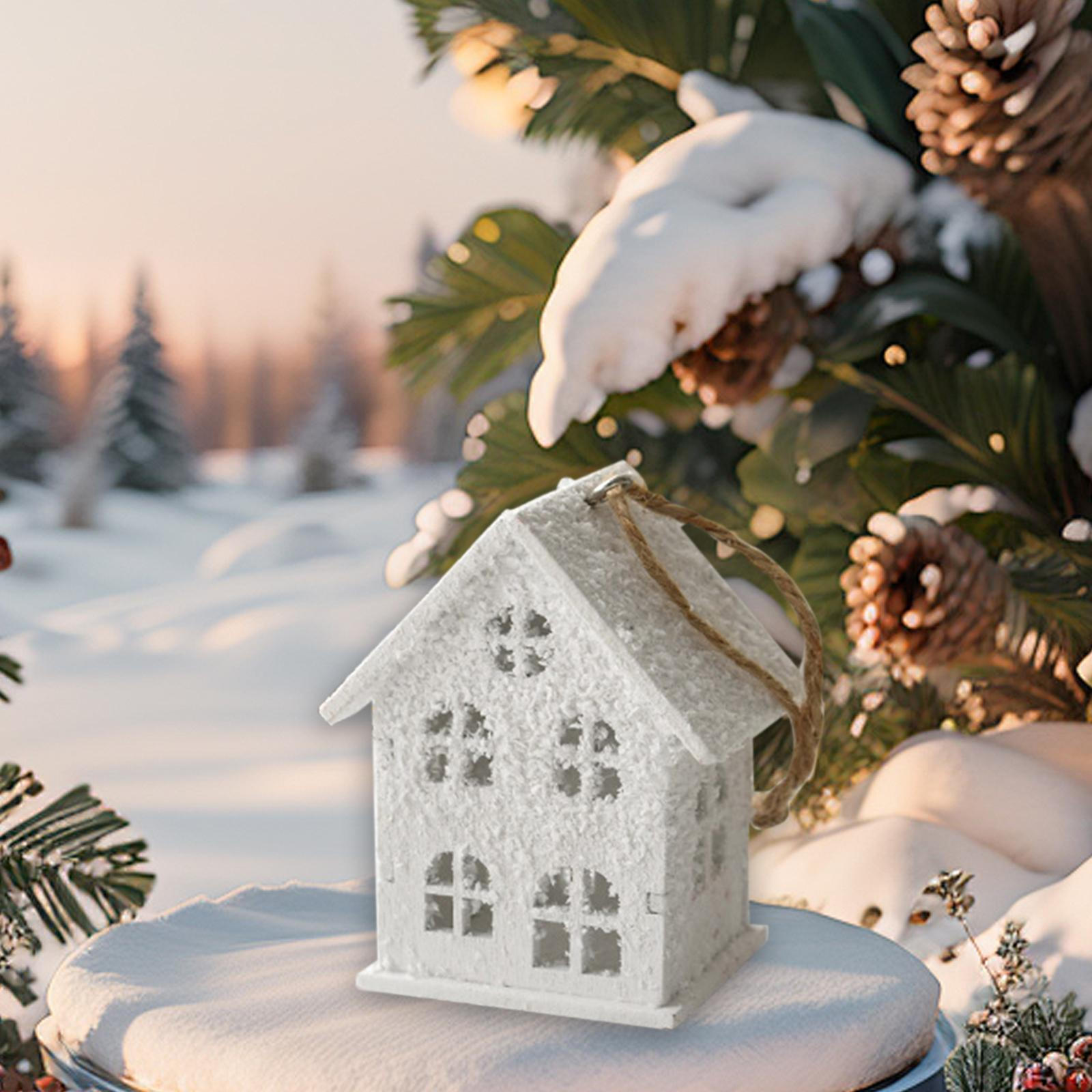 

Рождественский Дом Украшение Белый Снег Подвеска Праздничное Украшение Дерево Подвеска 6x4.5x7 cm