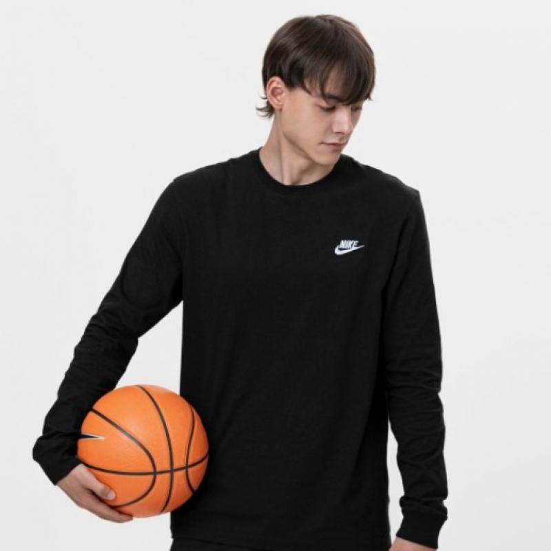 Nike Nsw Club Long Sleeve Long Sleeve Tee Ni Lt2 Black