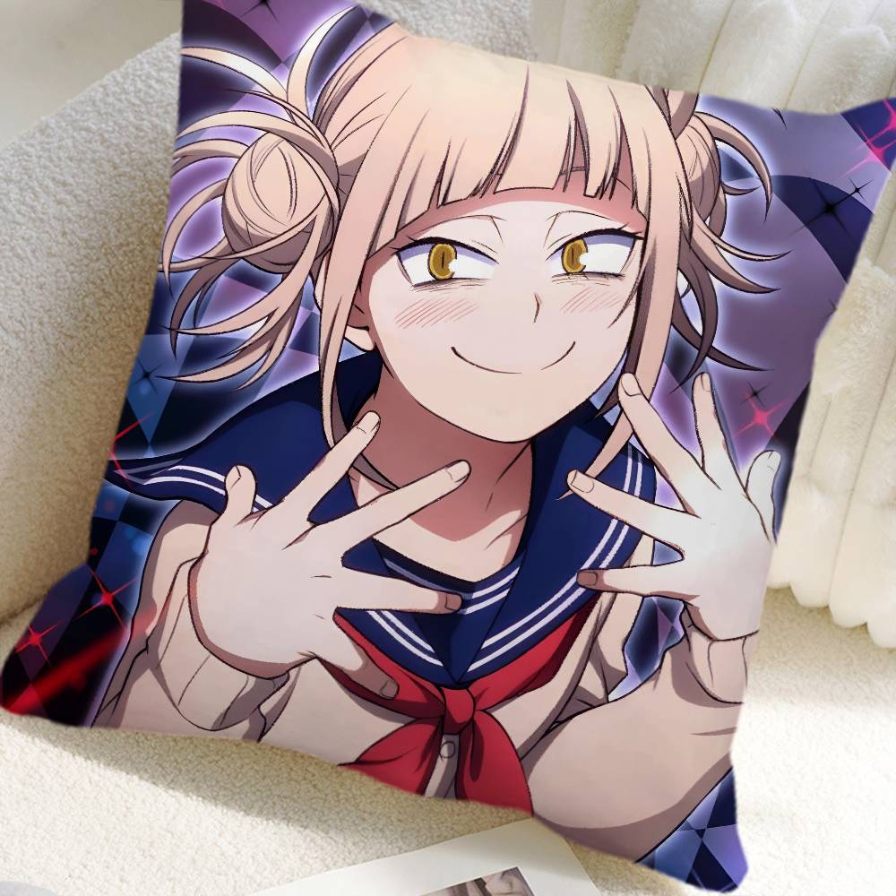 Anime My Hero Academia Himiko Toga Pillow Case Square Pillow Bedroom Sofa Leisure Comfort Cushion Car Home Decoration