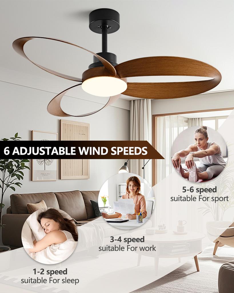 42 Inch Ceiling Fan 3 Blades Vintage Industrial Wood Ventilator No Light Remote Control for Coffee Shop Home Hotel Office