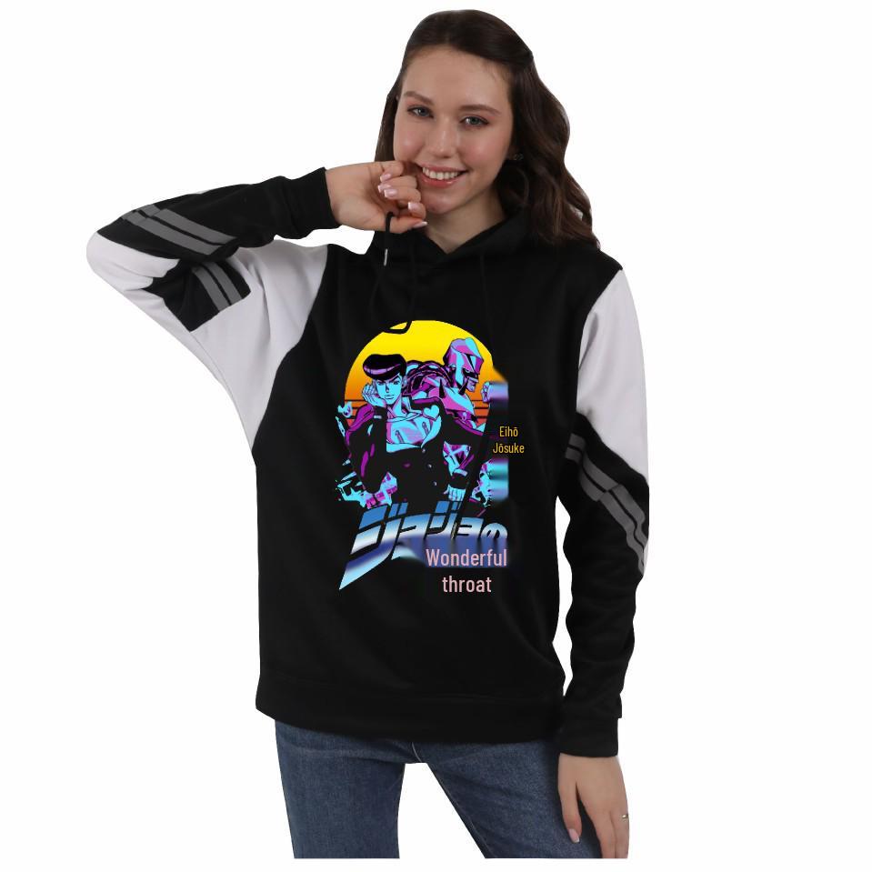 JoJo's Bizarre Adventure Color Block Plush Anime Hoodie