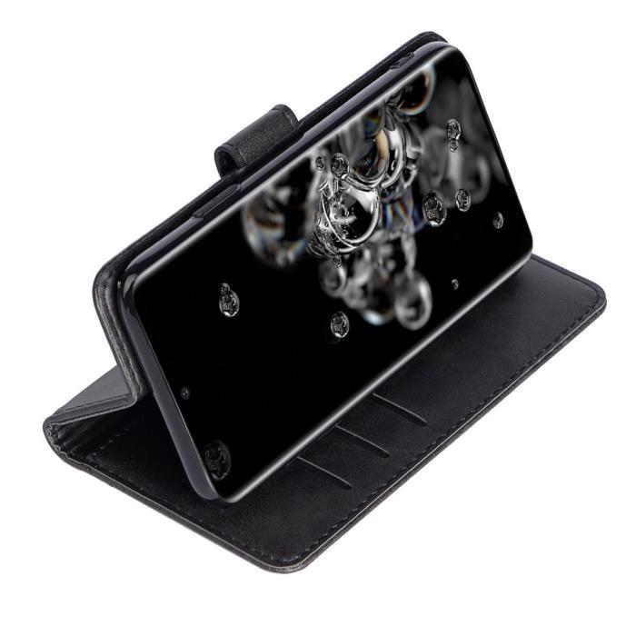 Skal för Samsung Galaxy S20 Ultra - Svart - PU-läder - Magnetisk - Flip - Skydd