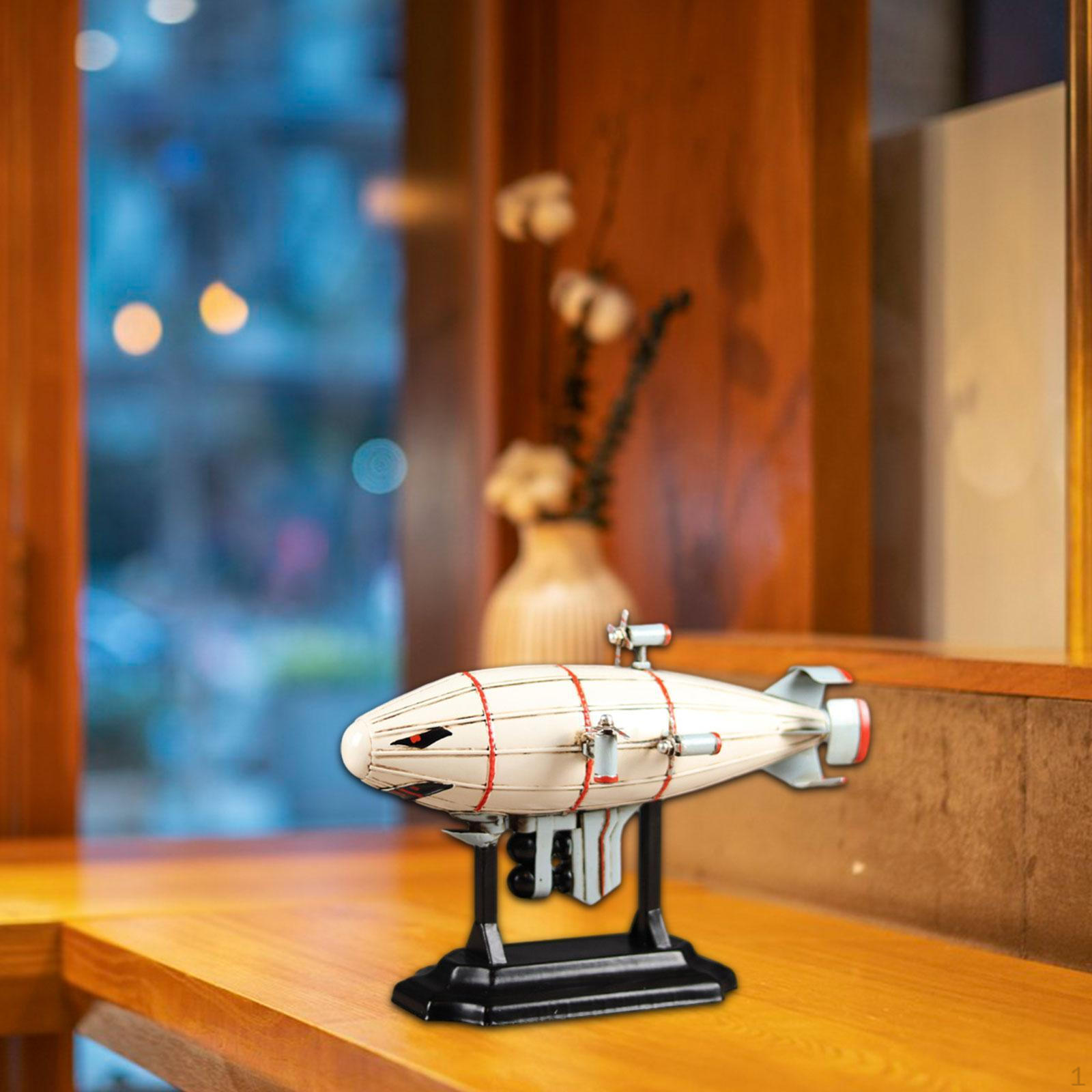 

Модель дирижабля, статуэтка-орнамент, литая под давлением, для книжной полки в спальне L белый