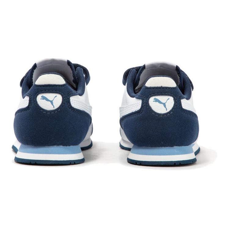 Puma Cabana Racer Comfortable Lightweight Low-Top Casual Shoes Kids sneaker White Light-Blue 383730-12