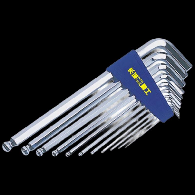 Great Wall 11-Piece Ball Head Extra Long Hex Wrench Set