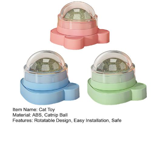 Katzenspielzeug Katzenminze Ball Katzen 360-Grad Drehbarer Katzenminze Ball Sicheres Kätzchen Kauspielzeug für Katzen Lecken Zahngesundheit Fördert Aktives Spiel